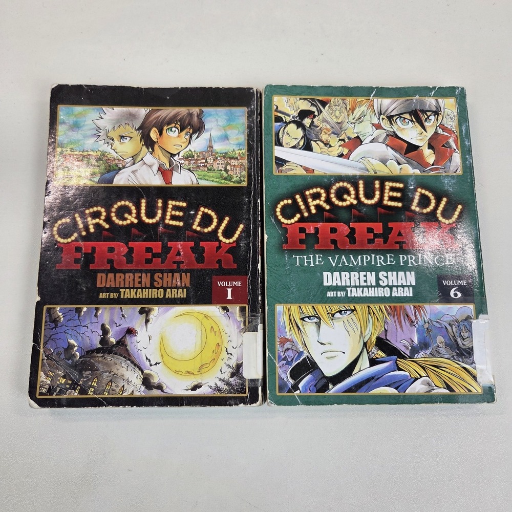 Cirque Du Freak Manga English Volumes 1 & 6 Darren Shan First Edition